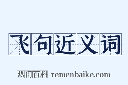 飞句近义词是什么意思的图片